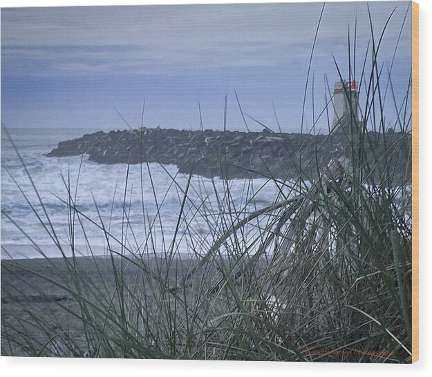 Bandon Oregon light house - Wood Print