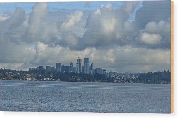 Clouds above the city - Wood Print