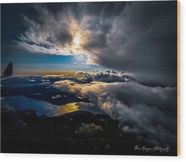 Clouds in the sky - Wood Print
