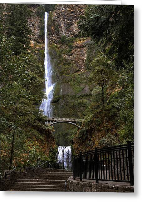 Different view Multnomah Falls - Greeting Card
