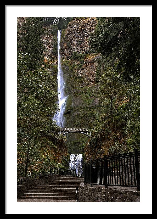 Different view Multnomah Falls - Framed Print