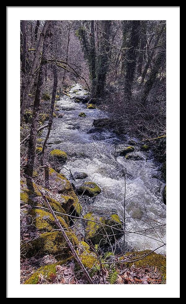 Flowing river - Framed Print