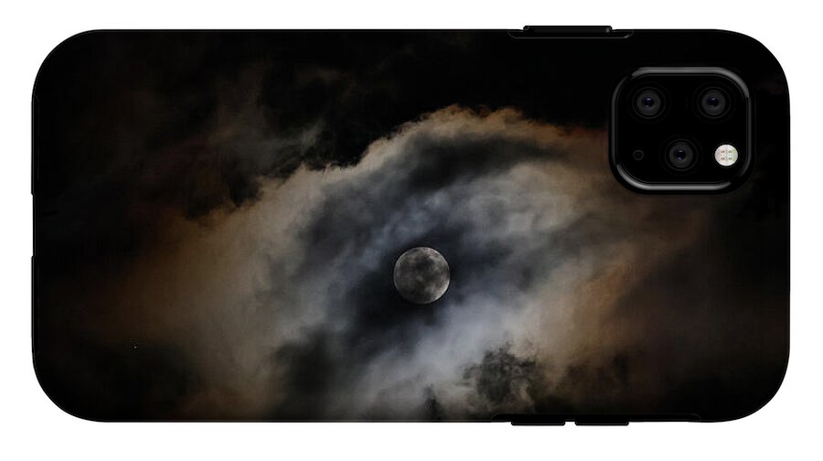 Moon Surrounded by Dramatic Clouds - Phone Case