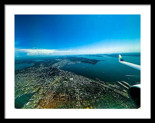 Over looking Seattle - Framed Print