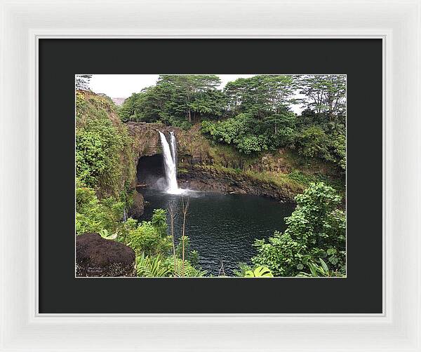 Rainbow falls HAWAII - Framed Print