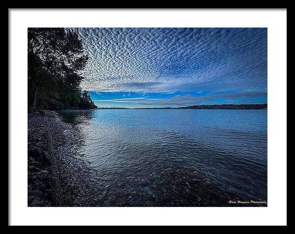 Reflection of the clouds - Framed Print