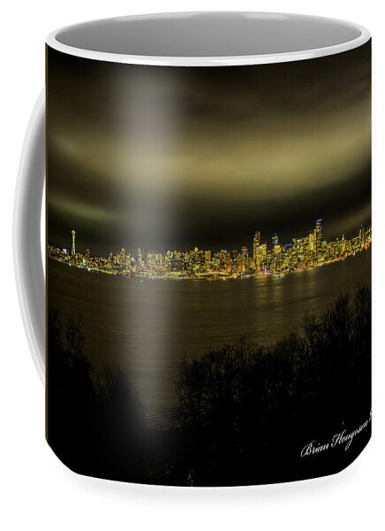 Seattle Skyline by Night - Mug