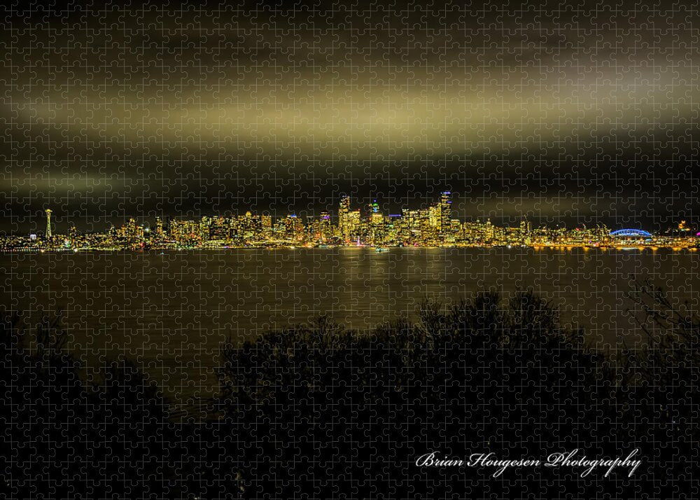 Seattle Skyline by Night - Puzzle