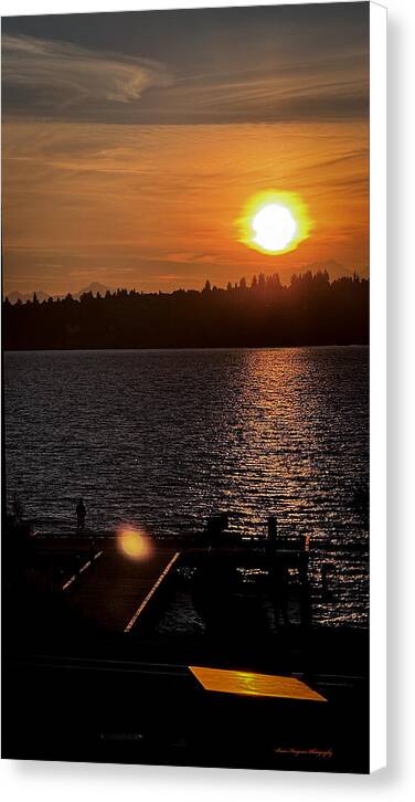 Sunset lake Washington - Canvas Print