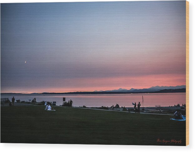 Sunset late summer - Wood Print