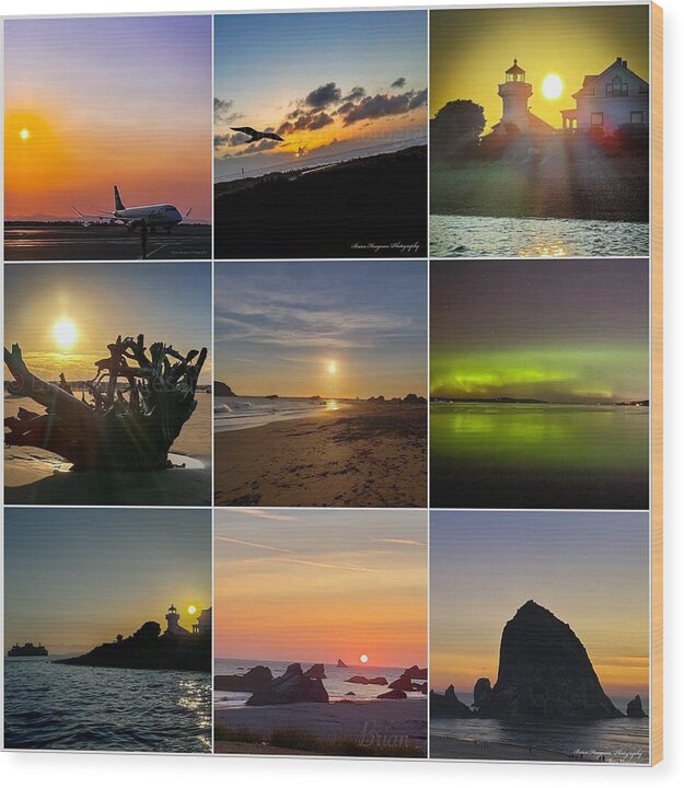 Sunset sunrise - Wood Print