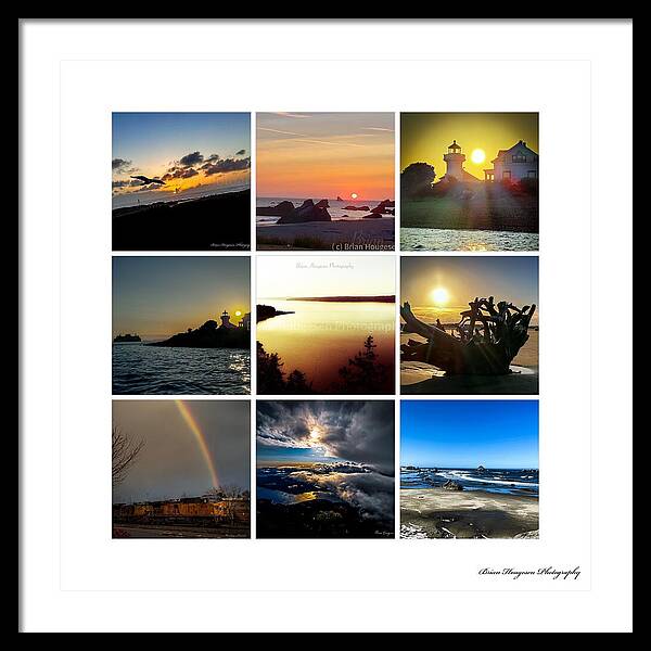 Sunsets sunrises and rainbow skies - Framed Print