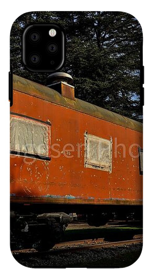 Vintage Train under Blue Sky - Phone Case