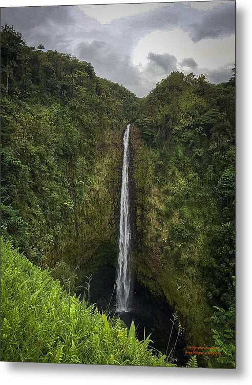 Water fall in Hilo, Hawaii - Metal Print