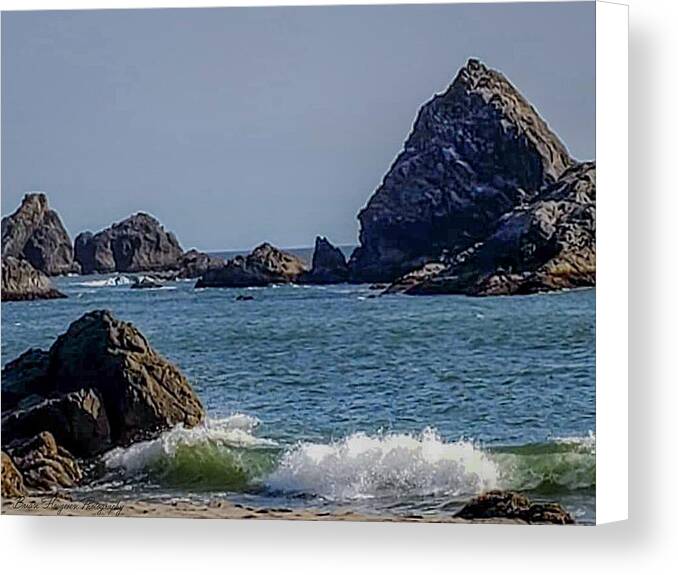 Waves hitting the shore - Canvas Print