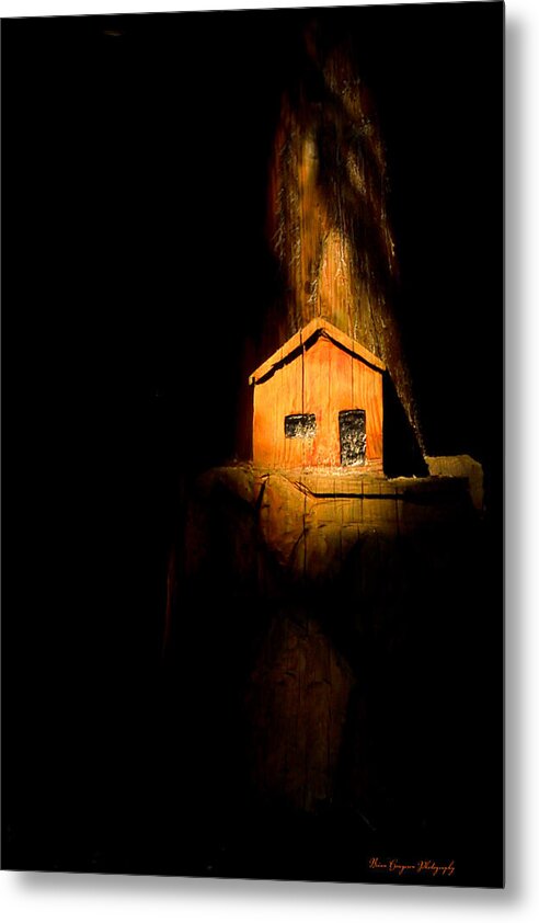 Yellow light house - Metal Print