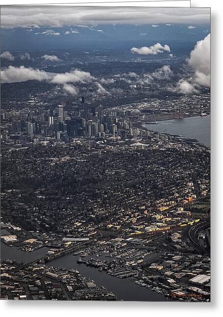 Above seattle - Greeting Card
