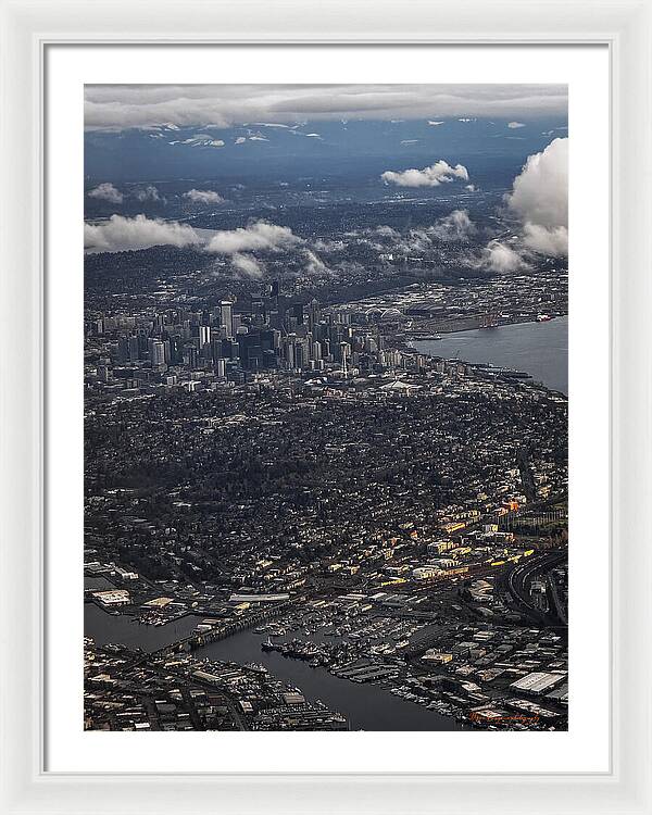 Above seattle - Framed Print