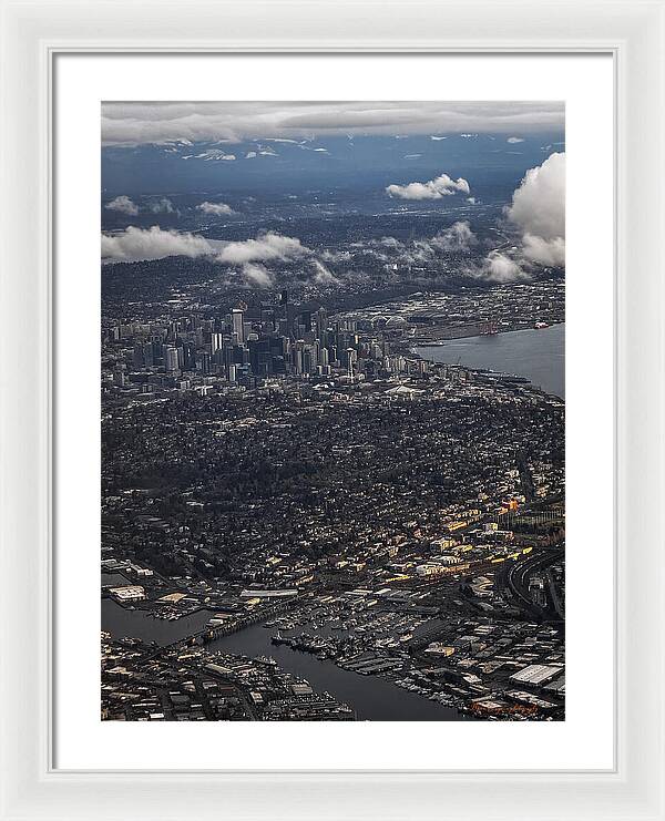Above seattle - Framed Print