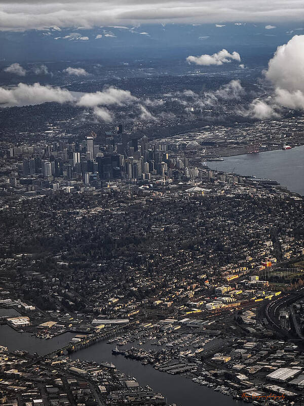 Above seattle - Art Print