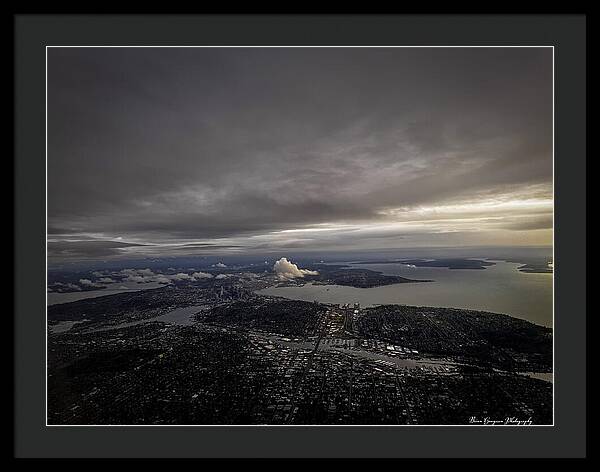 Above the city - Framed Print