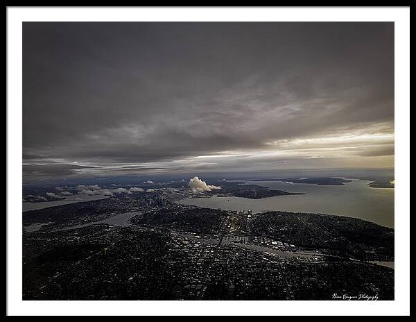 Above the city - Framed Print