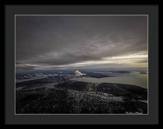 Above the city - Framed Print