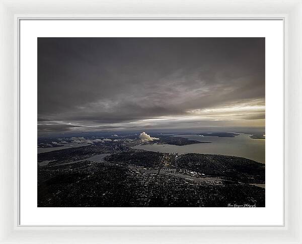 Above the city - Framed Print