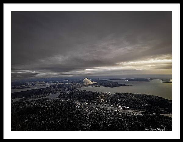 Above the city - Framed Print