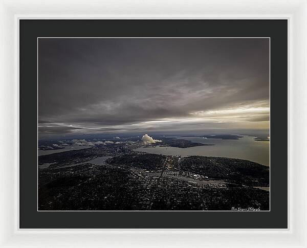 Above the city - Framed Print