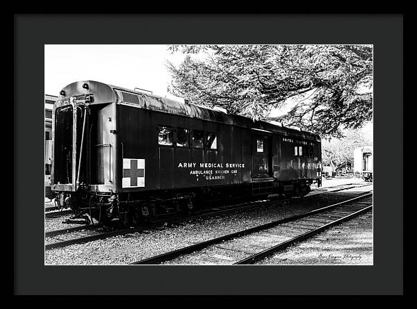 Army Medical Service Train Car - Framed Print