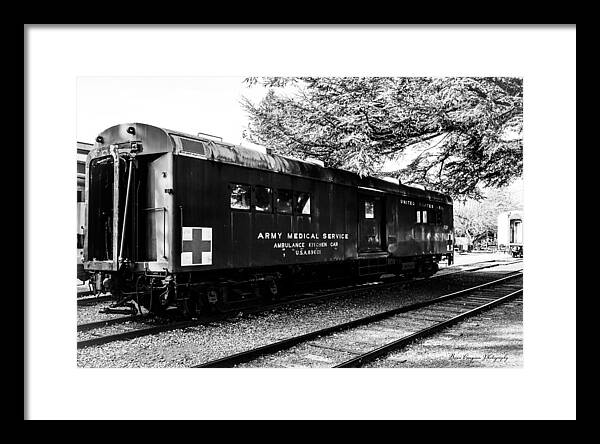 Army Medical Service Train Car - Framed Print