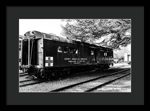 Army Medical Service Train Car - Framed Print