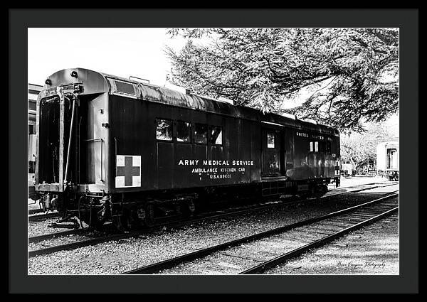 Army Medical Service Train Car - Framed Print