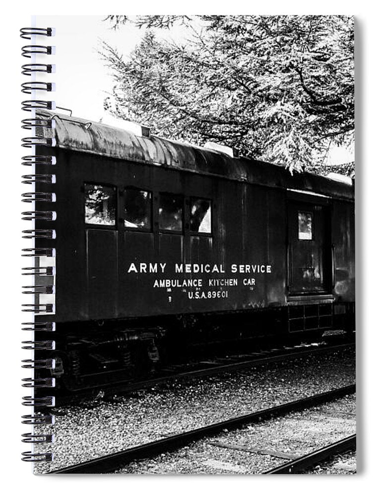 Army Medical Service Train Car - Spiral Notebook