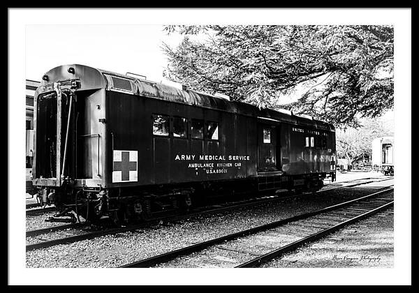 Army Medical Service Train Car - Framed Print