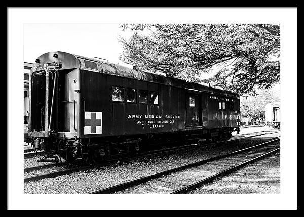Army Medical Service Train Car - Framed Print