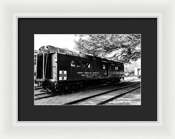 Army Medical Service Train Car - Framed Print