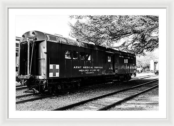 Army Medical Service Train Car - Framed Print