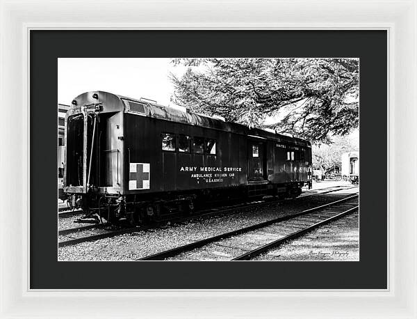 Army Medical Service Train Car - Framed Print