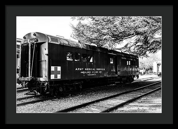 Army Medical Service Train Car - Framed Print