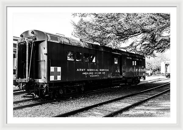 Army Medical Service Train Car - Framed Print