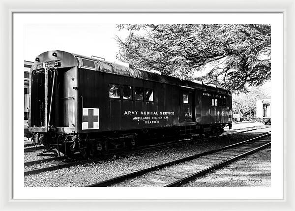 Army Medical Service Train Car - Framed Print