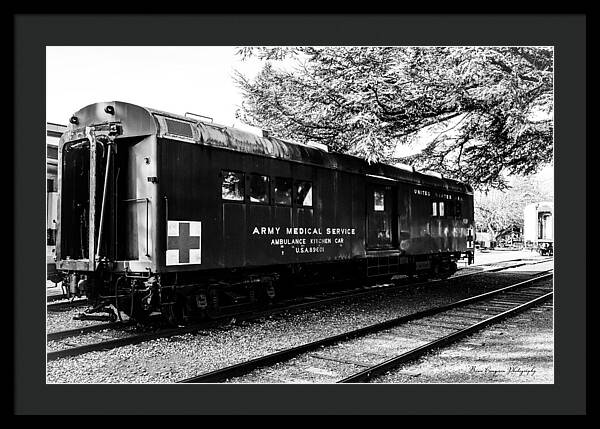 Army Medical Service Train Car - Framed Print
