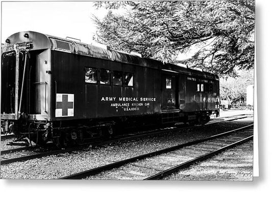 Army Medical Service Train Car - Greeting Card