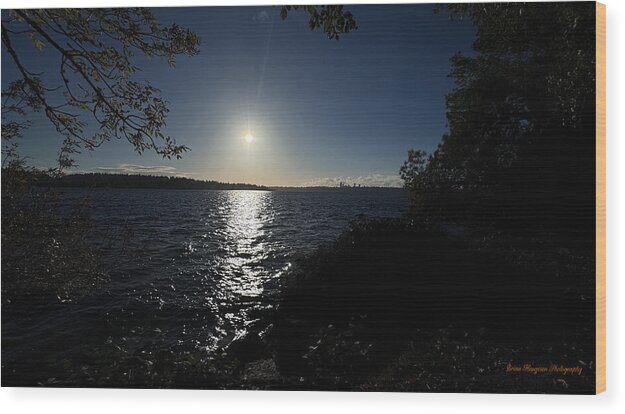 As the sun sets - Wood Print