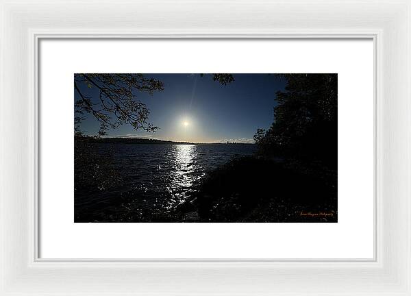 As the sun sets - Framed Print