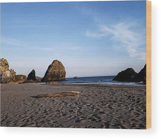 At the beach 4 - Wood Print