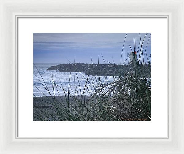 Bandon Oregon  light house - Framed Print