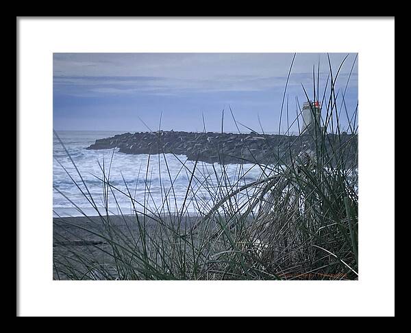 Bandon Oregon  light house - Framed Print